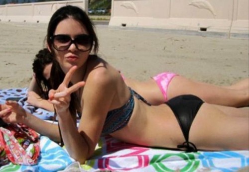 The Blemish Here's Kendall Jenner in her bikini posing for a picture
