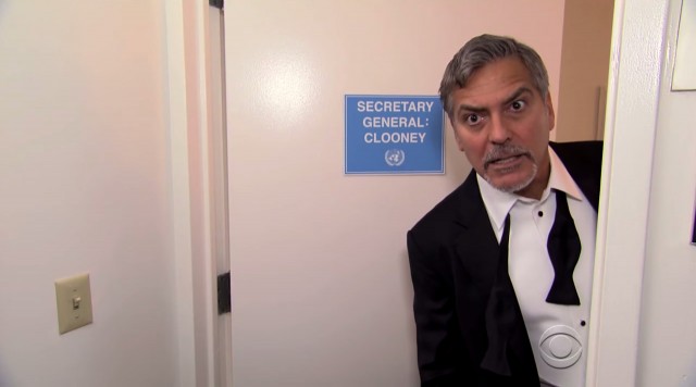 george clooney fake trailer for colbert